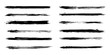 Set of grunge brush strokes in vector.