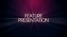 A Vintage 1970's Styled Title Animation Of "Featured Presentation" And Looping Background.