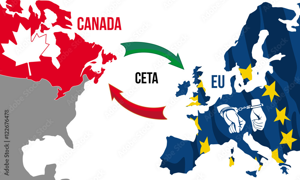 Umowa handlowa EU z Kanadą - obrazy, fototapety, plakaty 