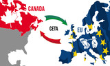 Fototapeta Boho - Umowa handlowa EU z Kanadą