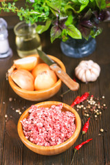 Canvas Print - minced meat