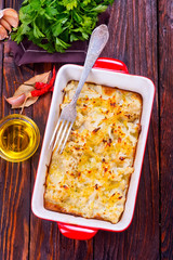 Wall Mural - cauliflower baked with egg