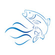 Forelle, Fisch, Logo, Angeln
