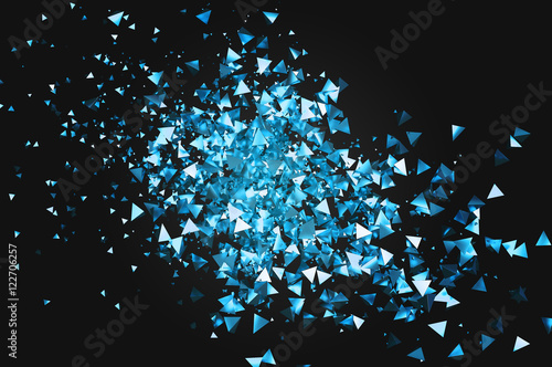 niebieskie-niewielkie-piramidy-na-czarnym-tle-abstrakcyjny-wzor-3d
