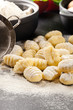 Uncooked homemade gnocchi