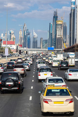 Canvas Print - Traffic jam in Dubai