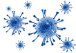 virus 3d image in attractive colour background.
3d rendering of a virus.
