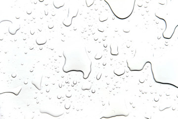 Leinwandbilder - The concept of water drops on a white background