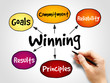 © dizain - Winning qualities mind map, business concept background