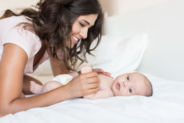 Wall Mural - mother with baby