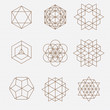 Sacred geometry vector design elements.