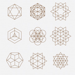 sacred geometry vector design elements.