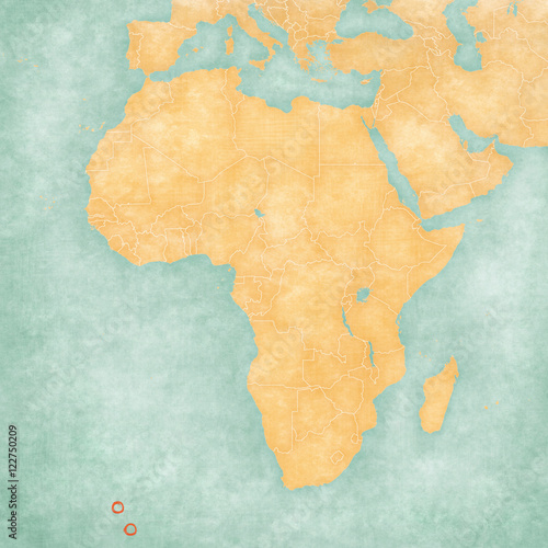 Fotomural Map of Africa - Tristan da Cunha