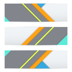 Wall Mural - Colorful Banner of Unusual modern material design. Flat geometric style. Abstract Vector Illustration.