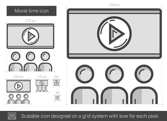 Poster - Movie time line icon.