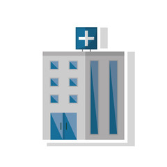 Hospital building icon. Medical and health care theme. Isolated design. Vector illustration