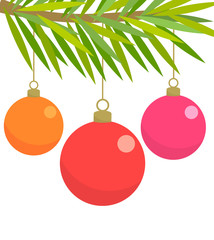 Wall Mural - christmas glass baubles
