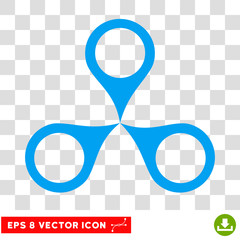 Wall Mural - Map Markers round icon. Vector EPS illustration style is flat iconic symbol, blue color, transparent background.