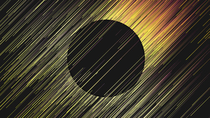 Fototapete - Digital diagonal yellow lines abstract background. 3d rendering