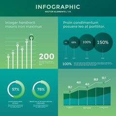 Wall Mural - collection infographic vector elements. use in website, flyer, corporate report, presentation, adver