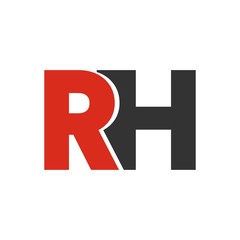 Wall Mural - RH letter initial logo design