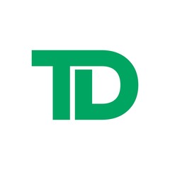 Wall Mural - TD letter initial logo design