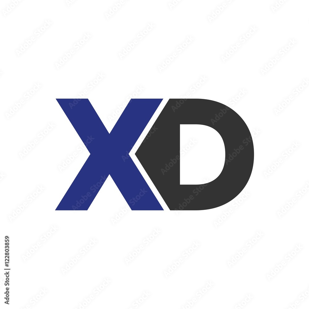 XD letter initial logo design Stock Vector | Adobe Stock