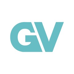 Wall Mural - GV letter initial logo design