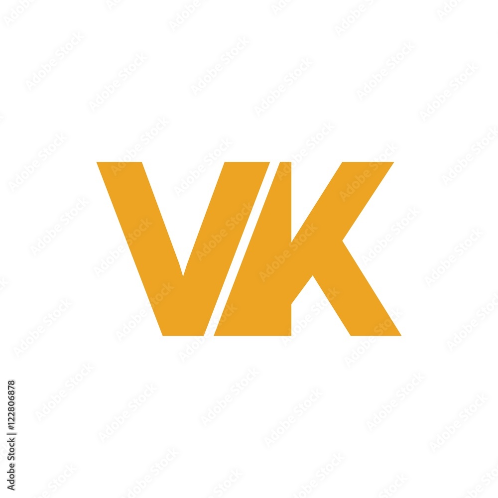VK letter initial logo design Stock Vector | Adobe Stock