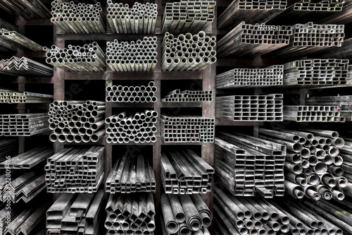 Fotografie, Obraz Extruded aluminum metal tubes, Hue, Vietnam