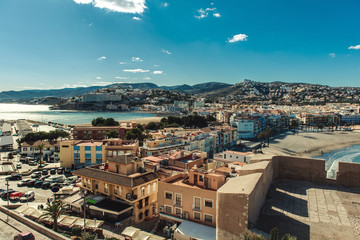 Wall Mural - Peniscola cityscape. Costa del Azahar. Spain