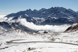 Austriackie Alpy - widok z Hochtor na lodowiec Grossglockner