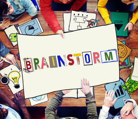 Sticker - Brainstorm Planning Thinking Analysis Sharing Concept
