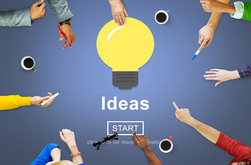 Wall Mural - Ideas Sharing Website Mission Objective Online Concept