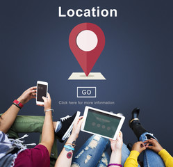 Sticker - Location Navigation Information Direction Destination Concept