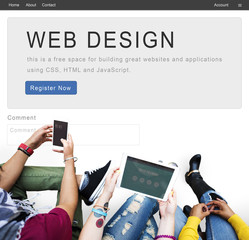 Wall Mural - website design homepage layout creativity concept