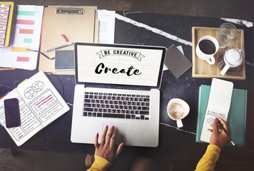 Wall Mural - create creative creativity ideas imagination inspire concept