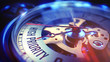 © tashatuvango - High Priority - Phrase on Pocket Watch. 3D Illustration.