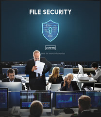 Poster - File Security Online Security Protection Concept