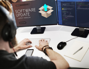 Wall Mural - upgrade update new version better graphics concept