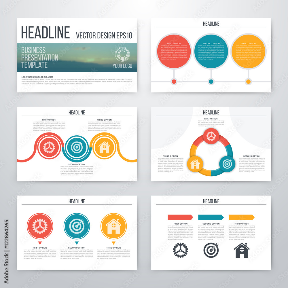 Infographics presentation template flat design Stock Vector | Adobe Stock
