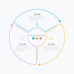 Wall Mural - Thin line infographic element