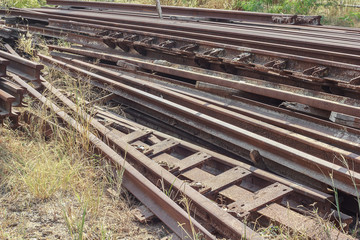 Steel rails train.