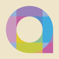 Poster - Geometric shape on textured background