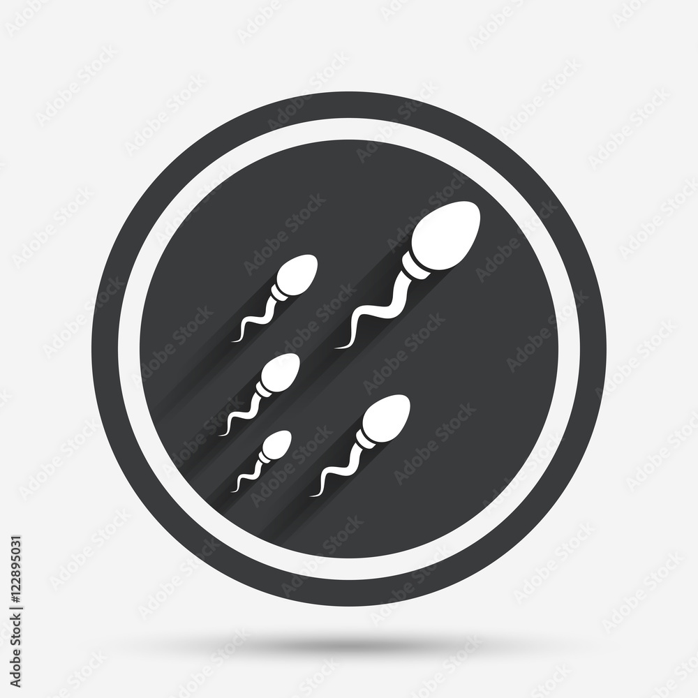 Sperm sign icon. Fertilization symbol. Stock Vector | Adobe Stock
