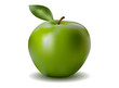 Zielone realistyczne jabłko