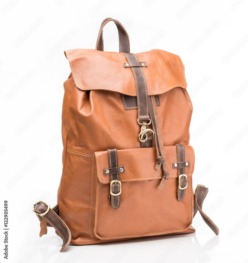 Foxy leather  casual backpack - obrazy, fototapety, plakaty 