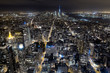 New York Manhattan bei Nacht Skyline