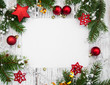 © Olena Rudo - christmas background - blank paper with decoration