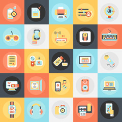 Aufkleber - Flat icons pack of electronics devices